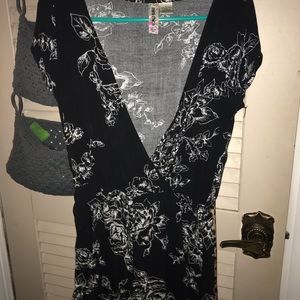 black floral romper